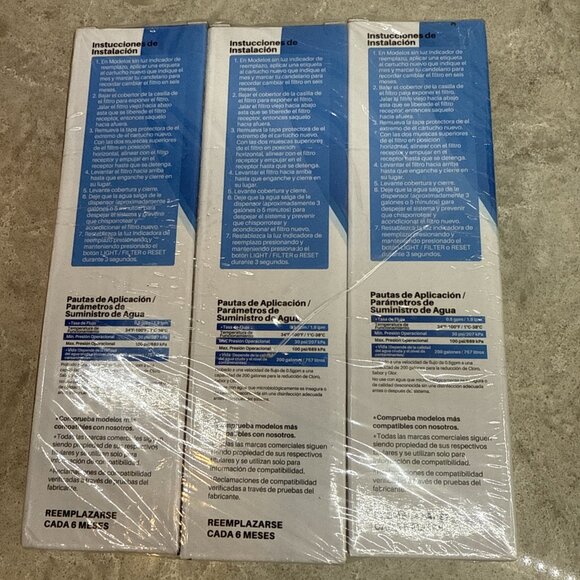 3 PACK ICEPURE RWF1200A REFRIGERATOR WATER REPLACEMENT FILTER NEW SEALED - Picture 4 of 6